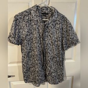 Men’s John Varvatos Black/White short sleeve button down Size Medium